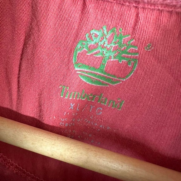 Timberland Red and white striped polo shirt Men's XL #poloshirt - Picture 3 of 4